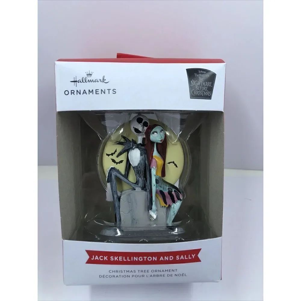 Hallmark Ornament Nightmare Before Christmas Jack Skellington & Sally NIB